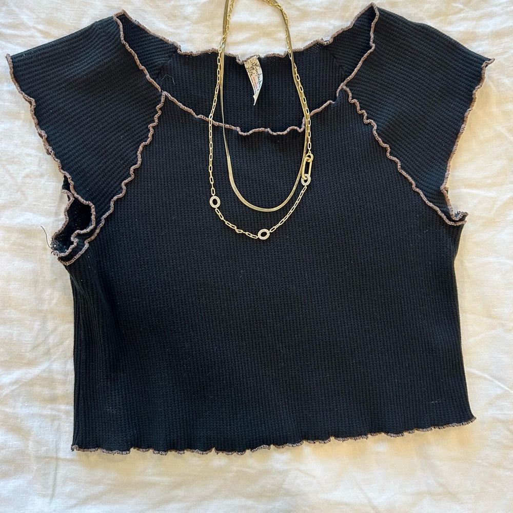 Free People Ribbed Crop Top - Picture 2 of 5